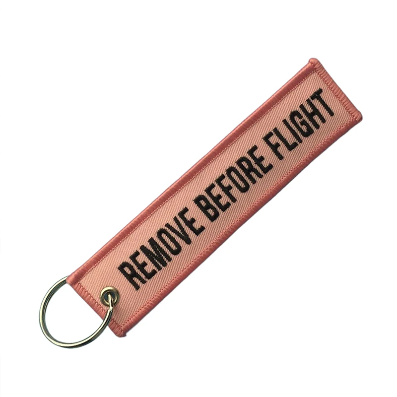 Remove Before Flight Keychain Embroidery Keyring Aviation Car Key Ring Lanyards Keychain Strap Exhaust Pipe Plug Hanging Strap