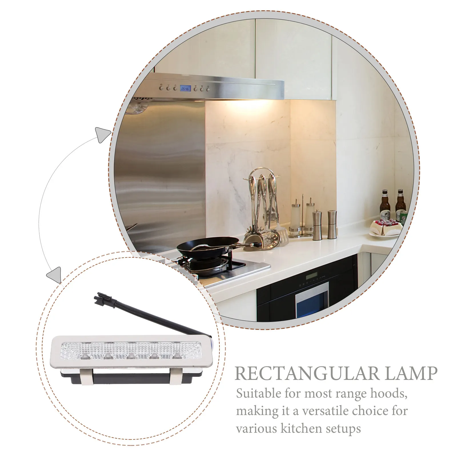 

Rectangular LED Range Hood Light Bulb Replacement for Kitchen Hood Stove Ventilation High Brightness Modern Sleek Design
