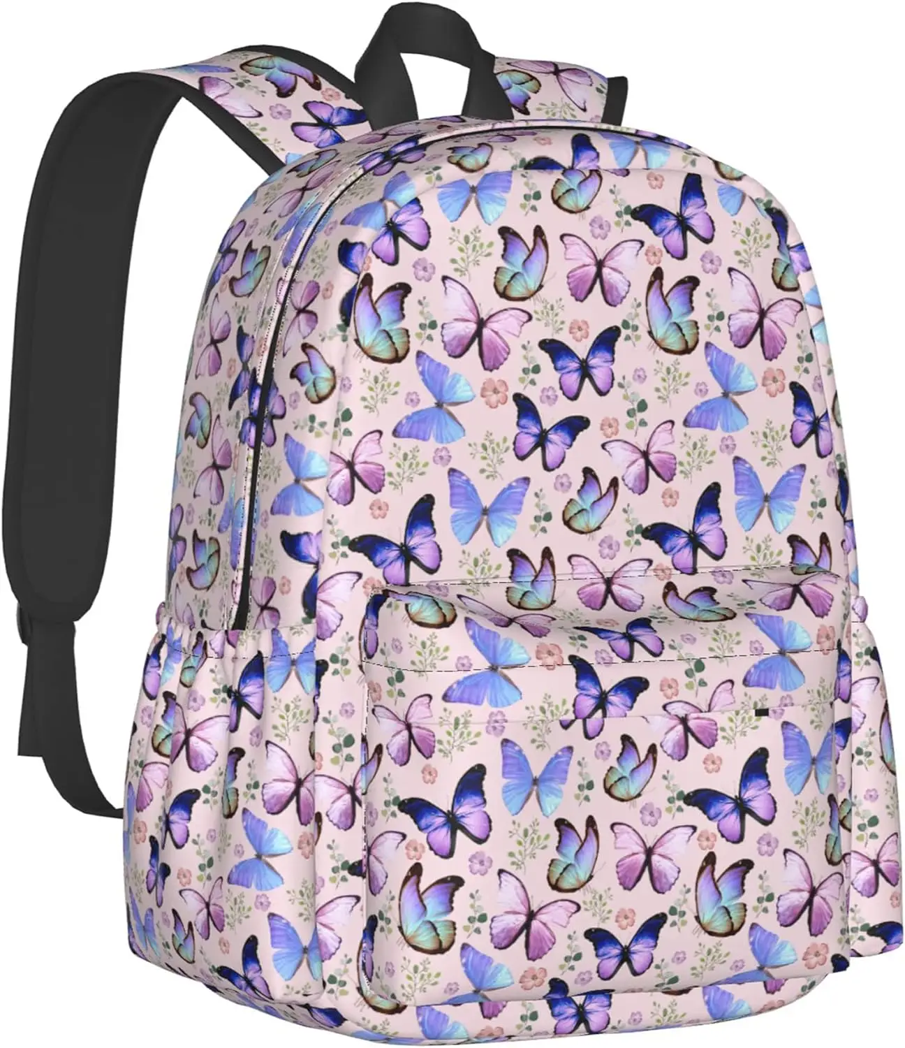 Butterfly Backpack for Women 17 inch Travel Casual Laptop Backpack Lightweight Waterproof Durable Hiking Daypack