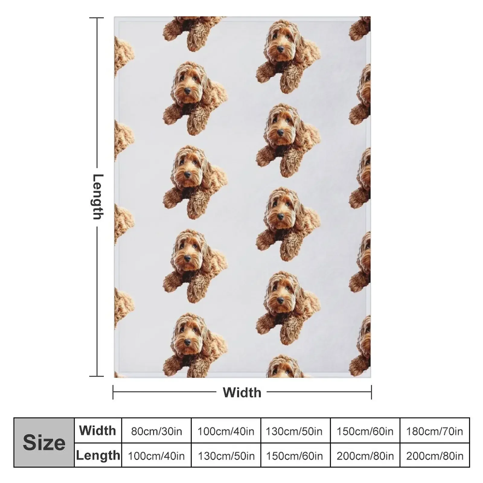 Doodle Cockerpoo Cockapoo Spoodle Cute Puppy Dog Throw Blanket for babies Weighted Plaid on the sofa Baby Blankets