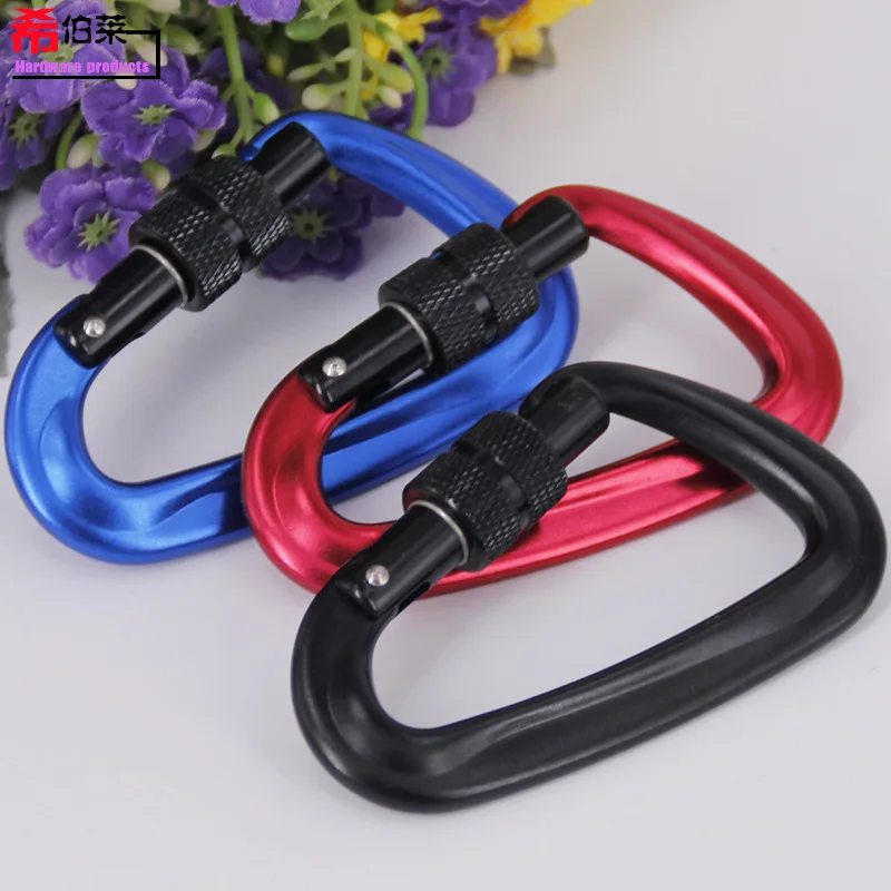 

Hebrew 7075 aviation aluminum buckle No. 8 D-shaped nut mountain buckle yoga hammock quick hanging outdoor tactical buckle