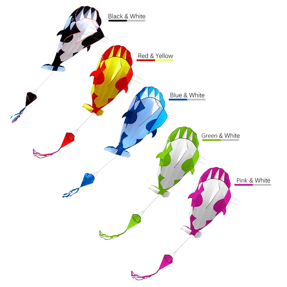 3D Kite Huge Frameless Soft Parafoil Giant Whale Flying Kite Flying Kite frameless kite kite
