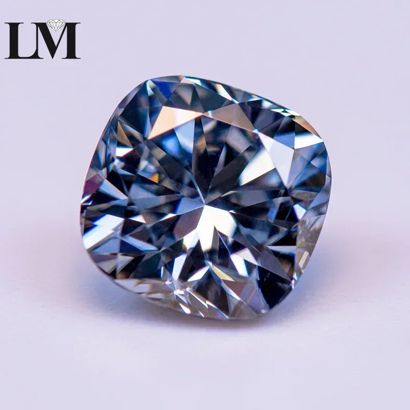 

Wholesale Moissanite Stone Gray Color Cushion Cut Lab Grow Gemstone Diamond for Woman Jewelry Rings Earrings Making with Certif