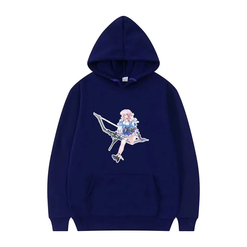 

Honkai: Star Rail Figures March Seven Bow Shooting Graphic Hoodie Kawaii Harajuku Boys Girls Street Fashion Warm Sweatshirt