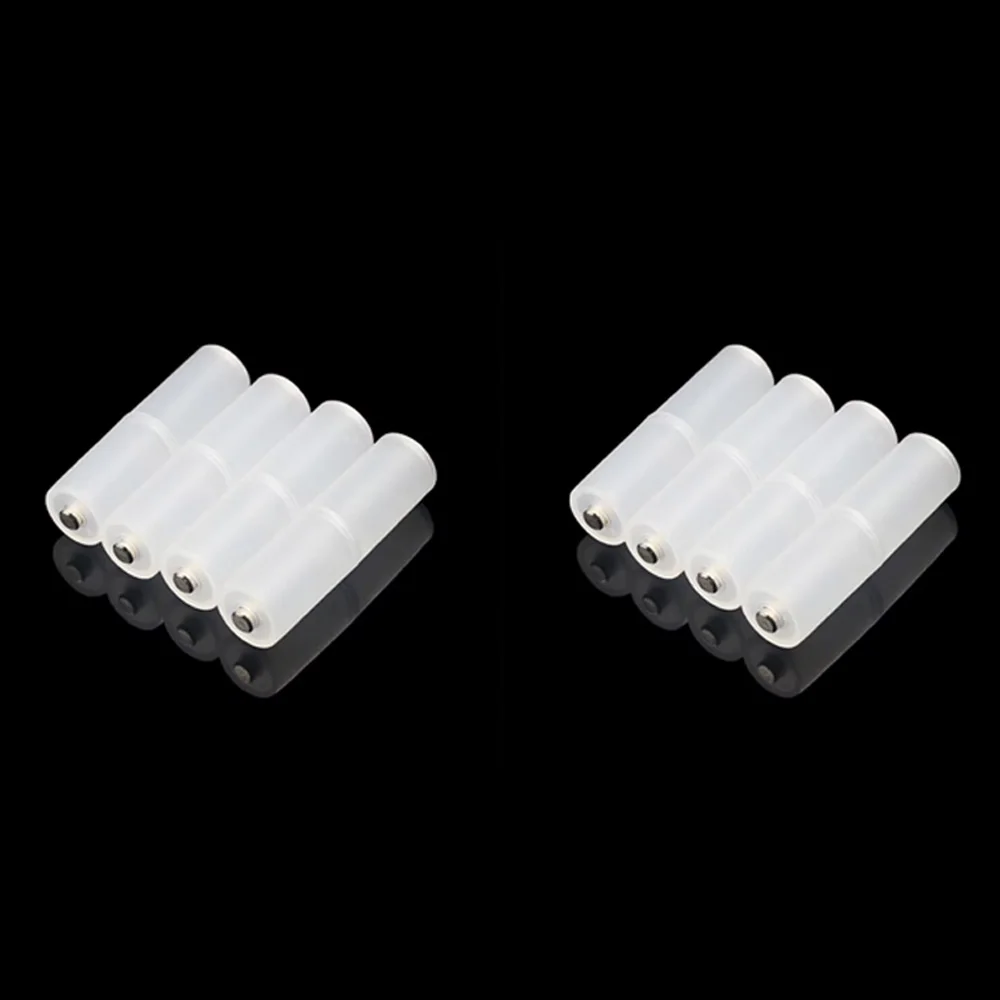 2/4/8pcs AAA to AA Size Cell Battery Converter Adaptor Holder Case Switcher Portable Translucent Battery Conversion Cartridge