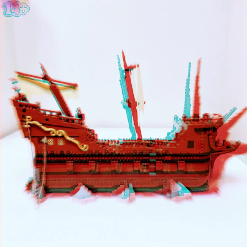 AdventureStyle Large Cave Pirate Treasure Hunt Building Blocks 2912pcs, Rock Cavern Old Vessel Interactive Form For Collect