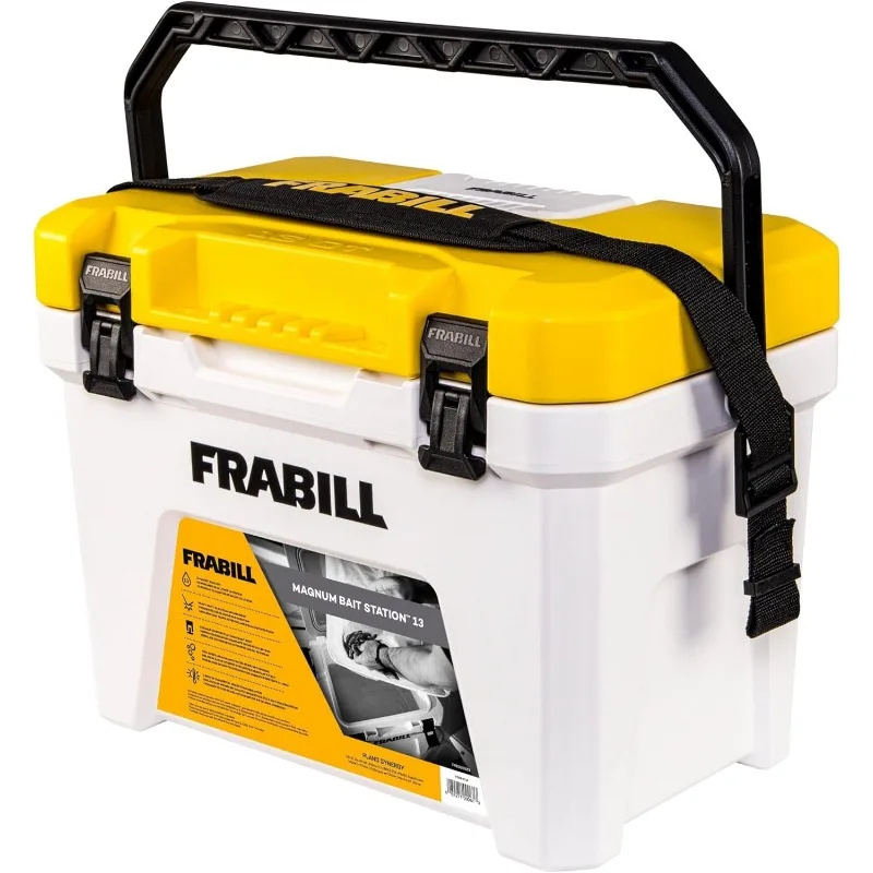 Magnum Bait Station 13 Quart Live Bait Well, White and Yellow