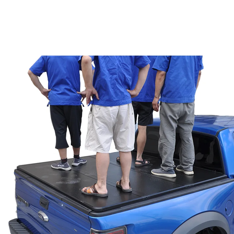 Custom Hard tri fold tonneau cover for Toyota tundra tacoma hilux vigo Revo Ford F150 Ranger truck tonneau covers