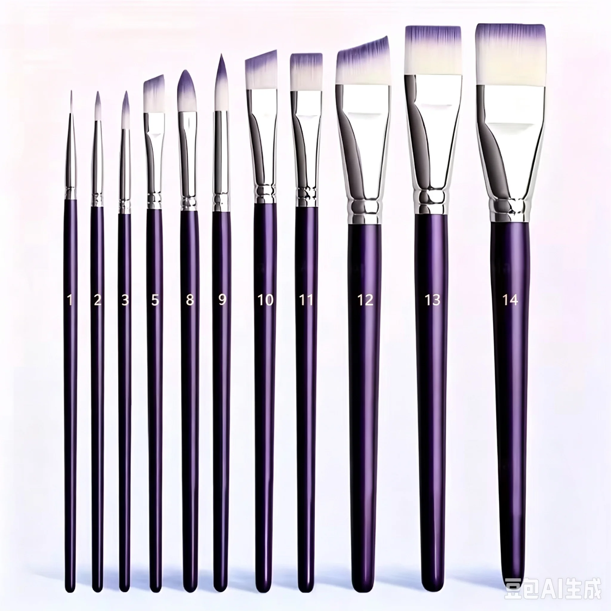 Conjunto de Pincéis de Pintura Profissionais 7/11 Peças, Pincéis Largos e Delicados para Maquiagem Artística e Design, Pincéis para Arte Facial e Corporal