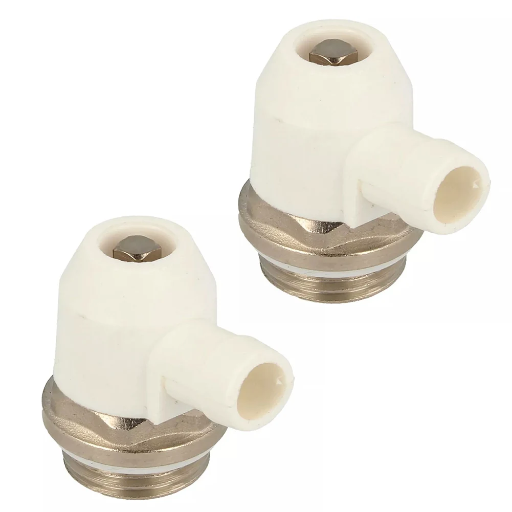 Heating System Repair 1 2 Inch Radiator Vent Valve Drain Outlet Easy Operation Efficient Drainage Nickel Plated