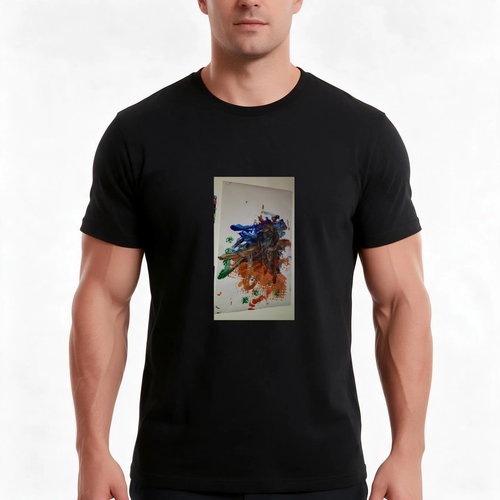 Lion with dragon head painting water colour T-Shirt, Summer Casual Cotton Tee, Oversized Streetwear Tops, Vintage Graphic Print
