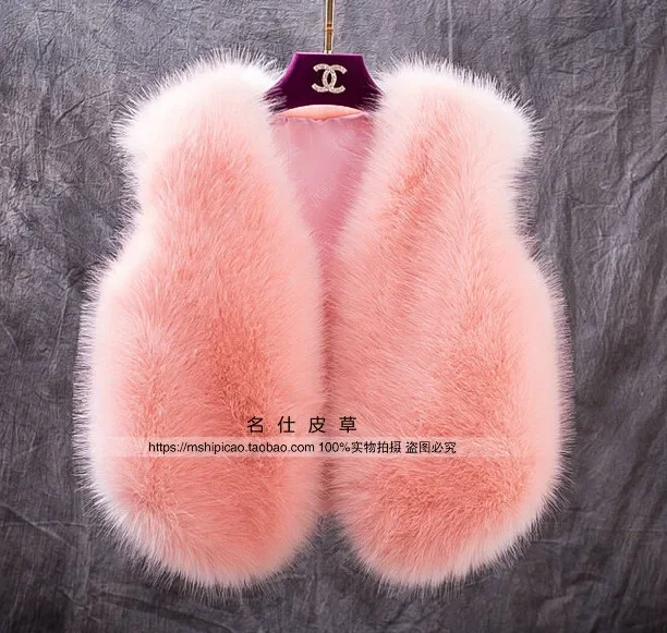 children girls waistcoat design kids warm vest girl\'s jacket faux fur vest for girls coat suit vest mother Queen Size