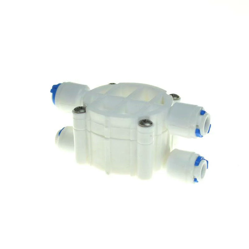 1/4" OD Hose Connection Auto Shut Off 4 Way Valve for RO Water Reverse  ST029