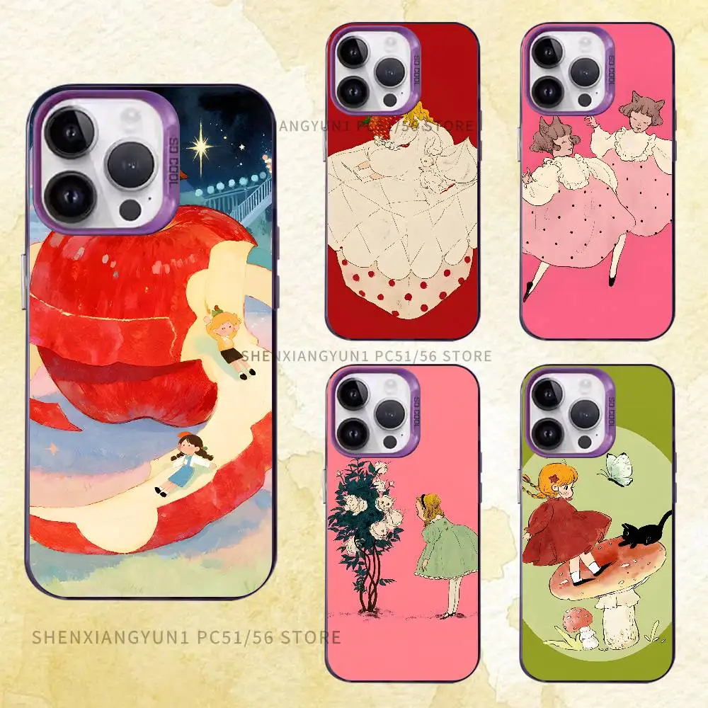

Retro child Illustrations Phone Case For IPhone 17 16e 16 15 14 13 12 Pro Max X XS MAX Back Cover