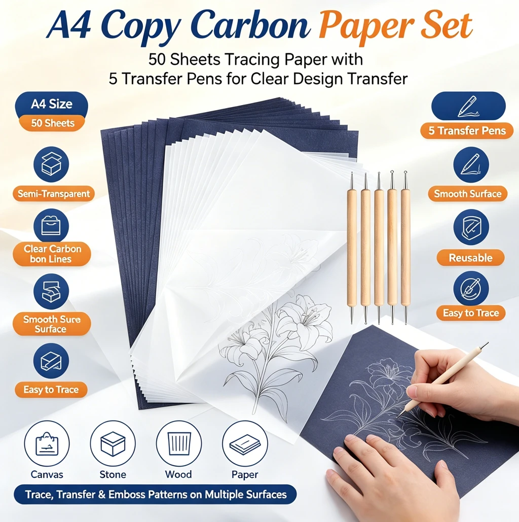 Transfer Paper Carbon - 50pcs A4 Graphite Transfer Paper Tracing