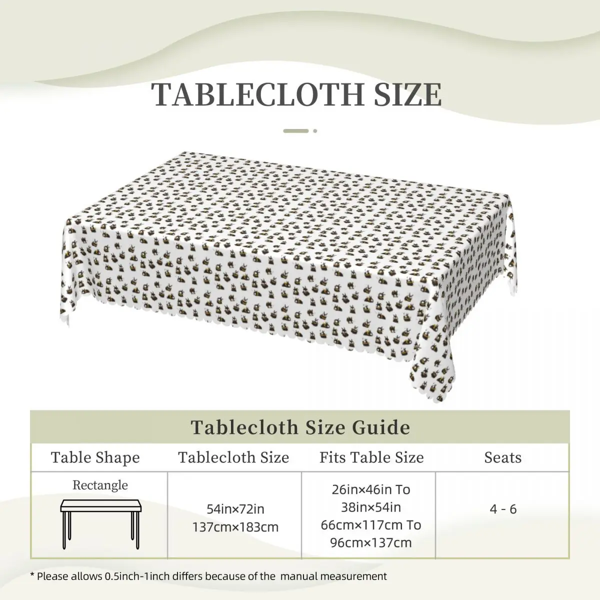 Kanji Ranma Anime Manga Tablecloth Restaurant Kitchen Rectangular Tablecloth Festival Decorations Outdoor Dining Table Cover