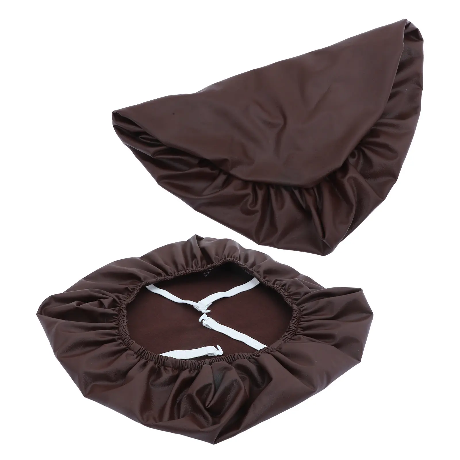 2Pcs PU Waterproof Dining Chair Cover Elastic Stretch Slipcover for Home Party Banquet Living Room Office Decor Protective Chair