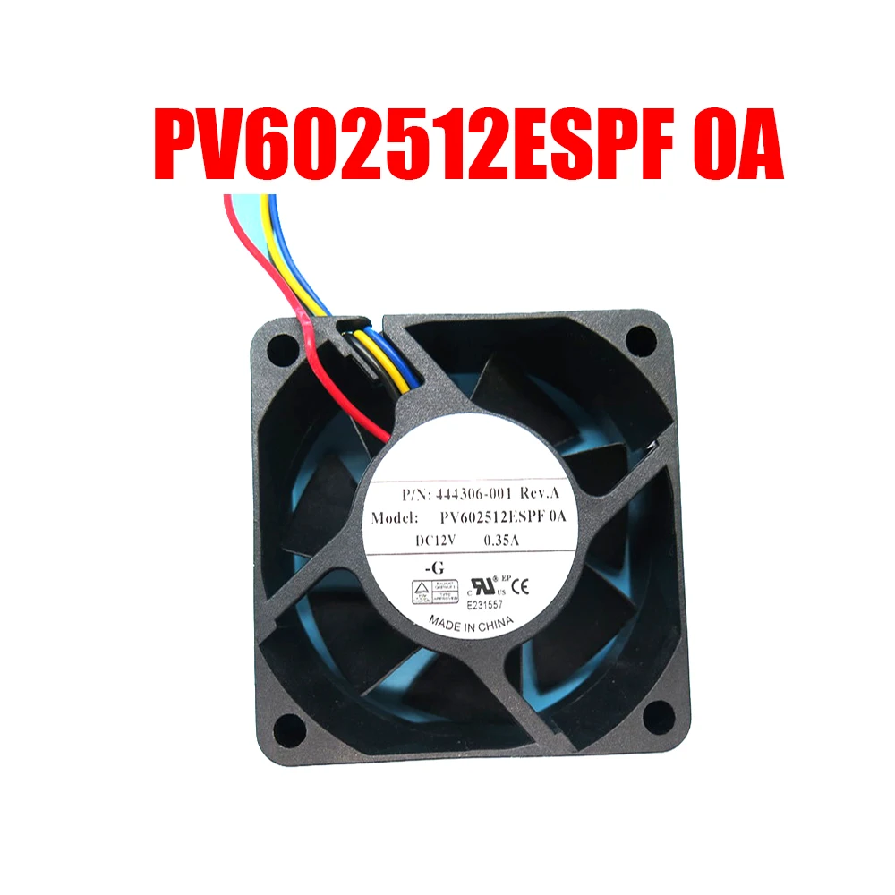 

Cooling Fan For Foxconn PV602512ESPF 0A PV602512ESPF0A 444306-001 DC12V 0.35A 6025 6CM 4Pin 60x60x25MM New