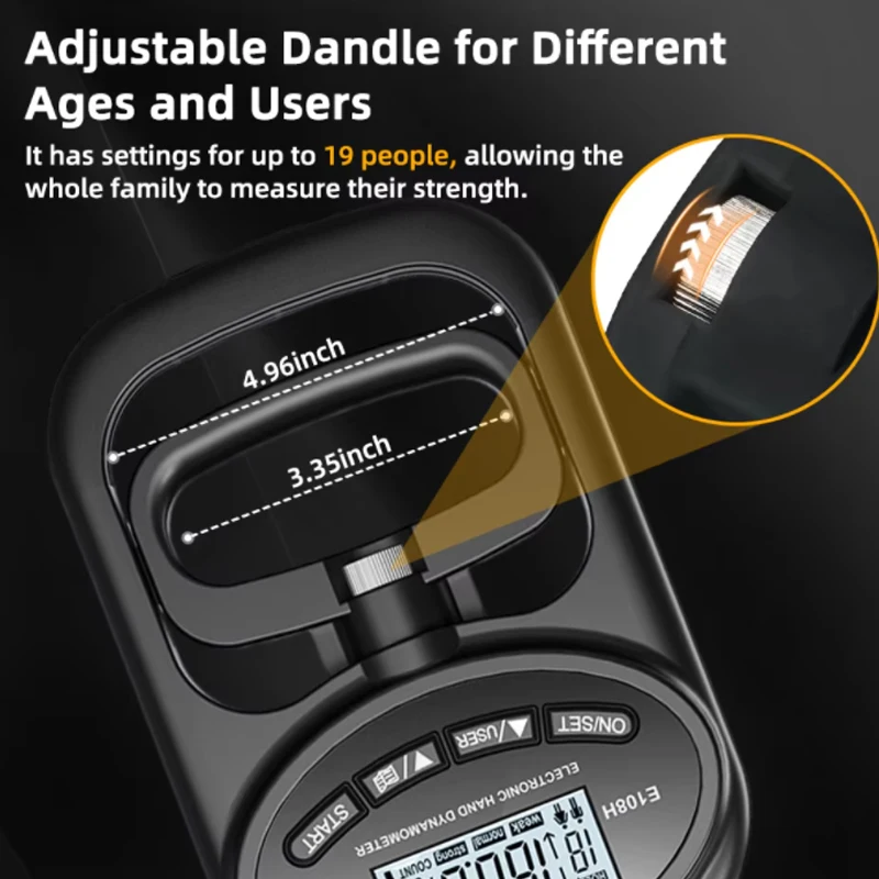 265Lbs/120Kg digital hand grip strength tester, USB LCD screen grip strength measuring instrument, Christmas and Halloween gifts