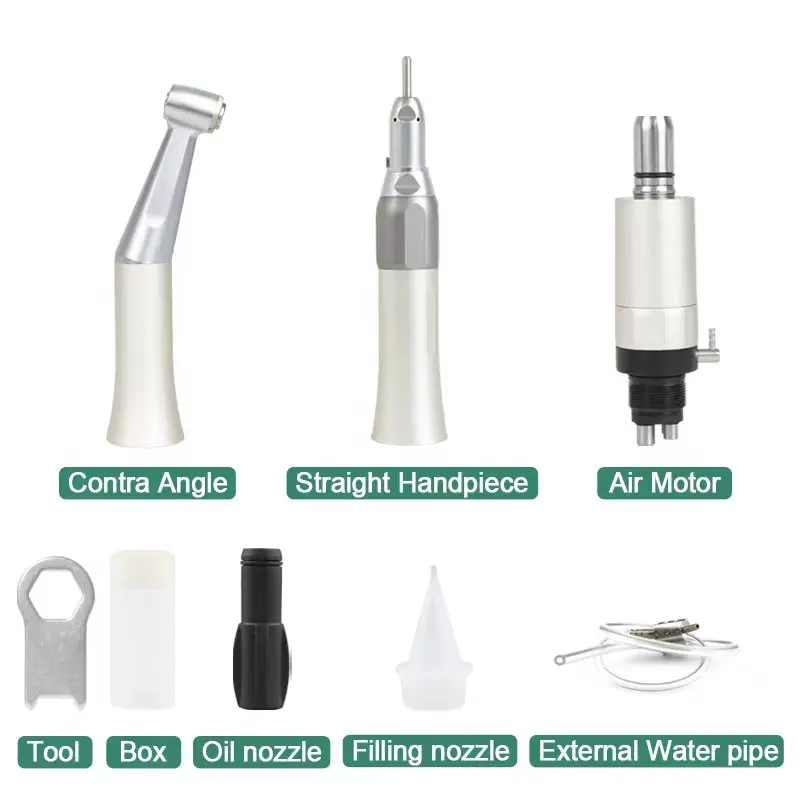 Dental Low Speed Handpiece External Water Spray Kit Air Motor Push Button  Dentistry Equipment Tool For China Supply