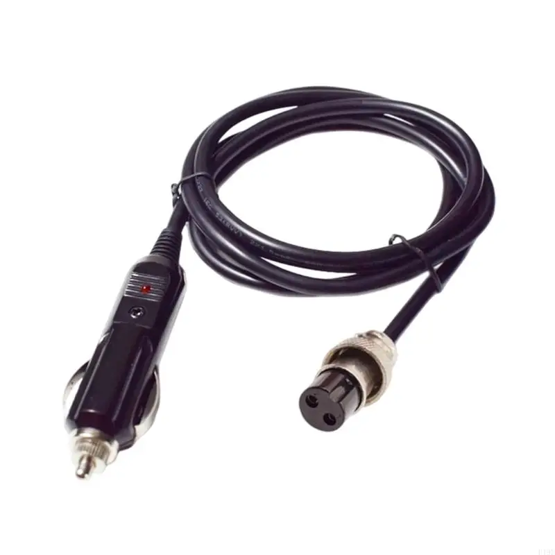 Threaded Lock Vehicle Power Cable 12V-24V 15A 180W GX16 2 Pin Female End for Camera Meter Motor Device Daily Use F19E