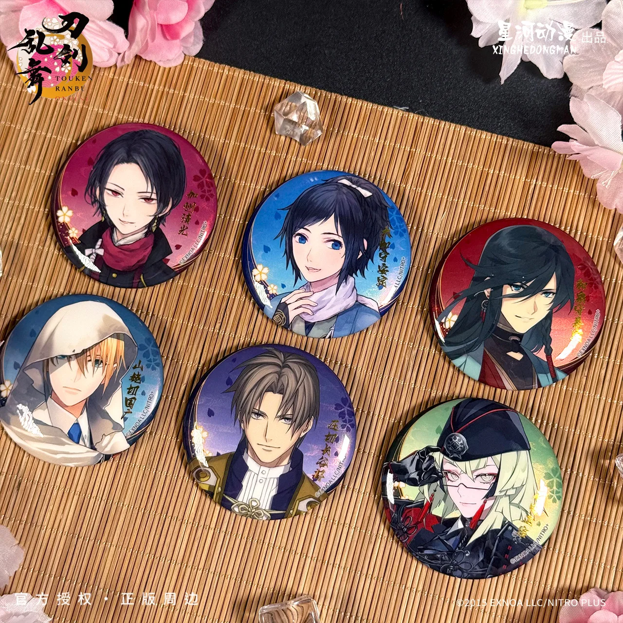 

Touken Ranbu Online Heshikirihasebe Kashuu Kiyomitsu Masamune‌ China Official Authorization Usually Painted Series Badge 6pc/Set