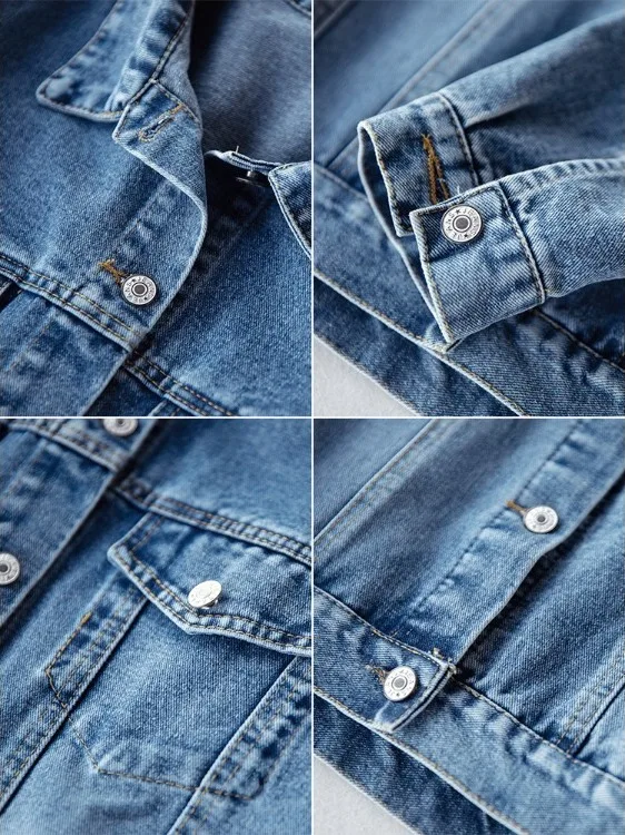 

Faionable ort Denim Jaet Женский весенне-осенне-зимний большой размер Маленькая фигура Лидер продаж Jaet Casual Sle Long Sle...