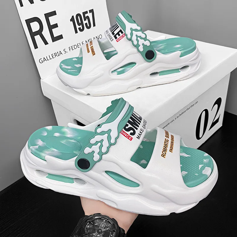 

Мужские тапочки, женские сандалии из ЭВА, удобная обувь на платформе, нескользящая мягкая мужская пляжная обувь, летние сандалии De Mujer Verano 2025