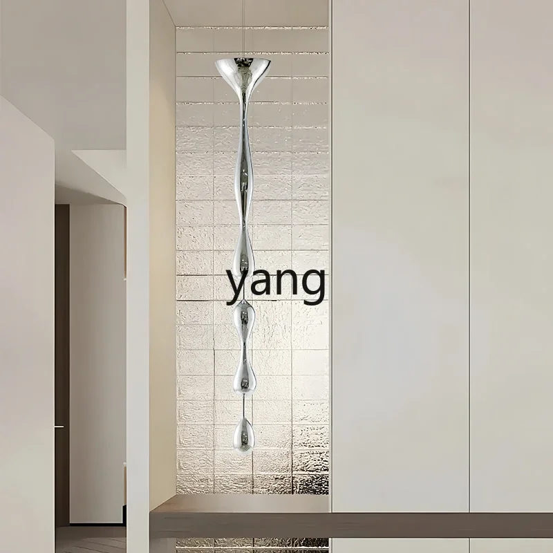 Lmm1 water drop pendant living room wall concave air hanging device entrance vertical height slender decoration