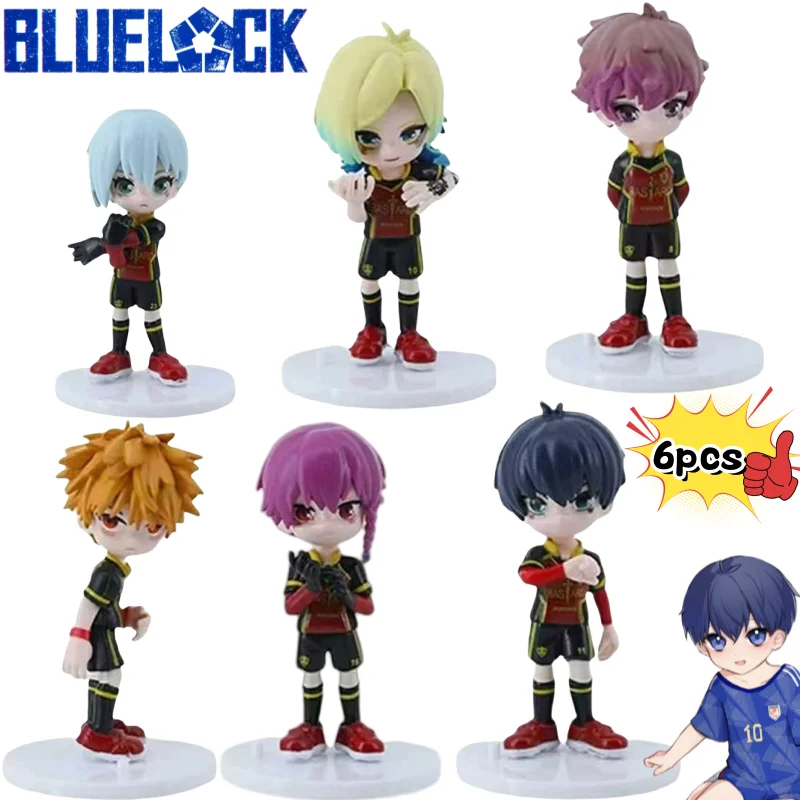 

BLUE LOCK Isagi Yoichi Nagi Seishiro Bachira Meguru Q Edition Figure Model Creative High Value Anime Peripheral Desktop Ornament
