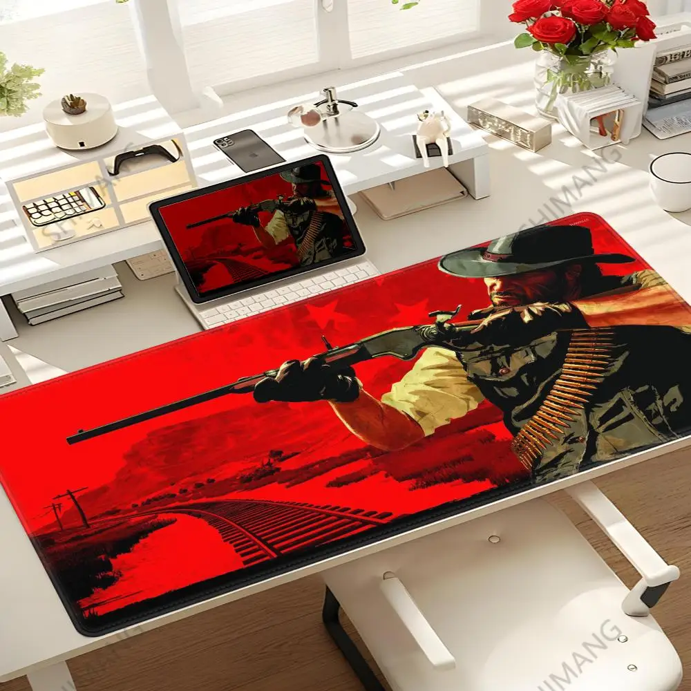 Game Red Dead Redemption 2 Mouse Pad Large Desk Mat Keyboard Ergonomic Office Rubber Game PC Non-slip Anti-fray Home Custom Best