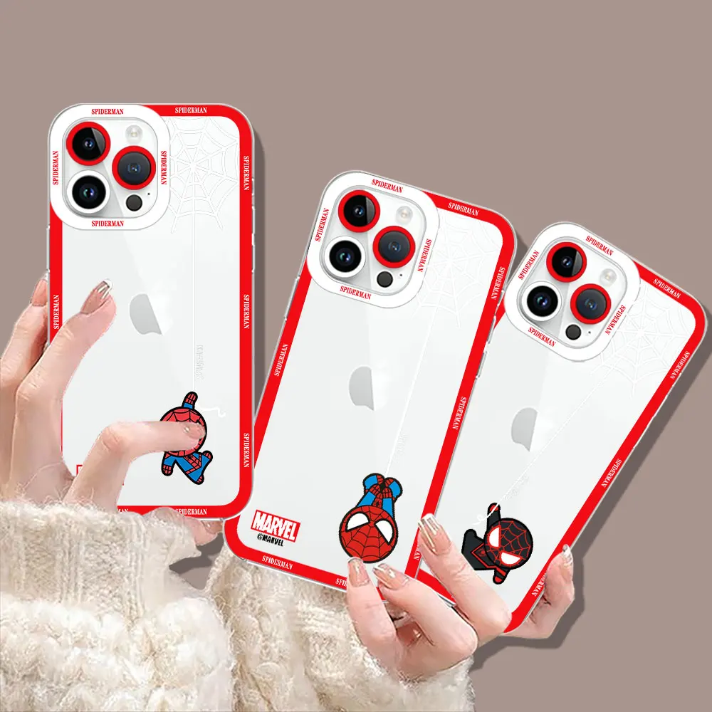 Cartoon Marvel SpiderMan Cover For VIVO Y76 Y53S Y51 Y51A Y50 Y35 Y33T Y33S Y31 Y30 Y27 Y22S Y21 Y21A Y21S Y21T Y20 Y20I 5G Case