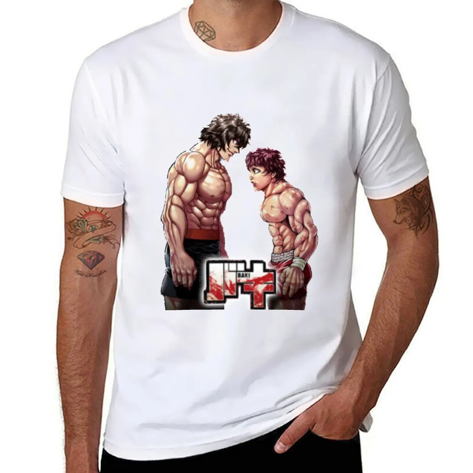 

Old Baki VS New Baki Hanma fanart T-Shirt t shirt man luxury black cotton t-shirt plain for man package T-Shirt