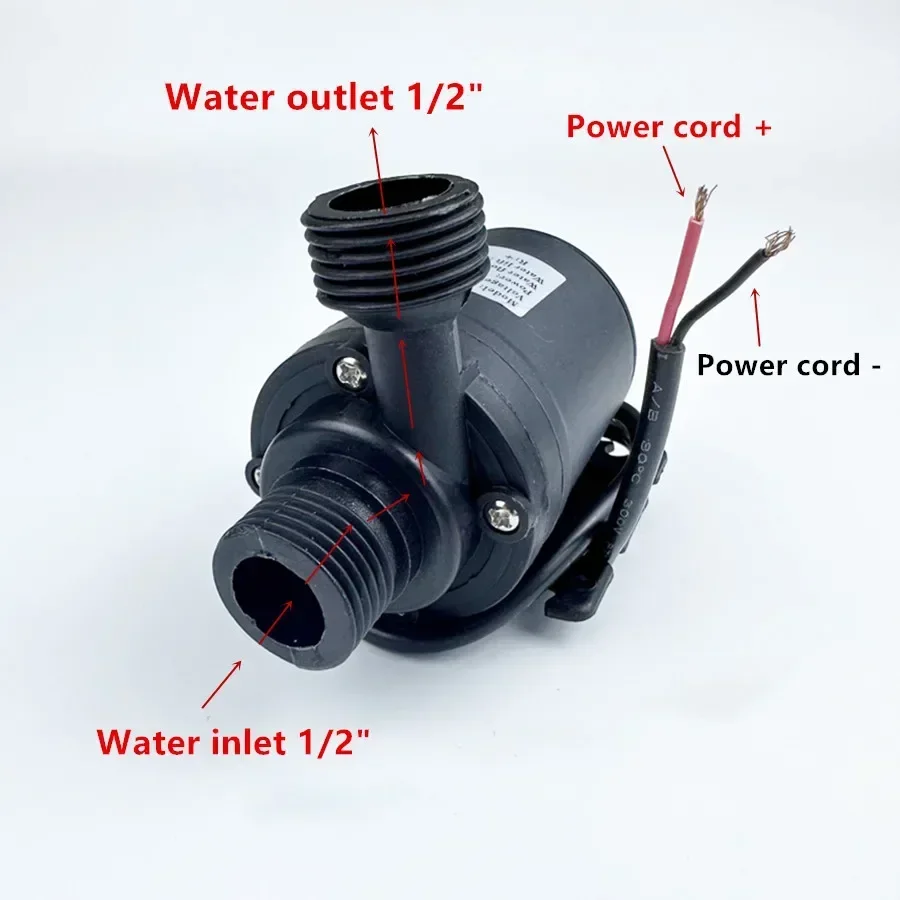 Pompe à eau submersible 12V, 800L/H, 5m DC24V, moteur sans balais, en surpoids, solaire, pour tourisme, aquarium