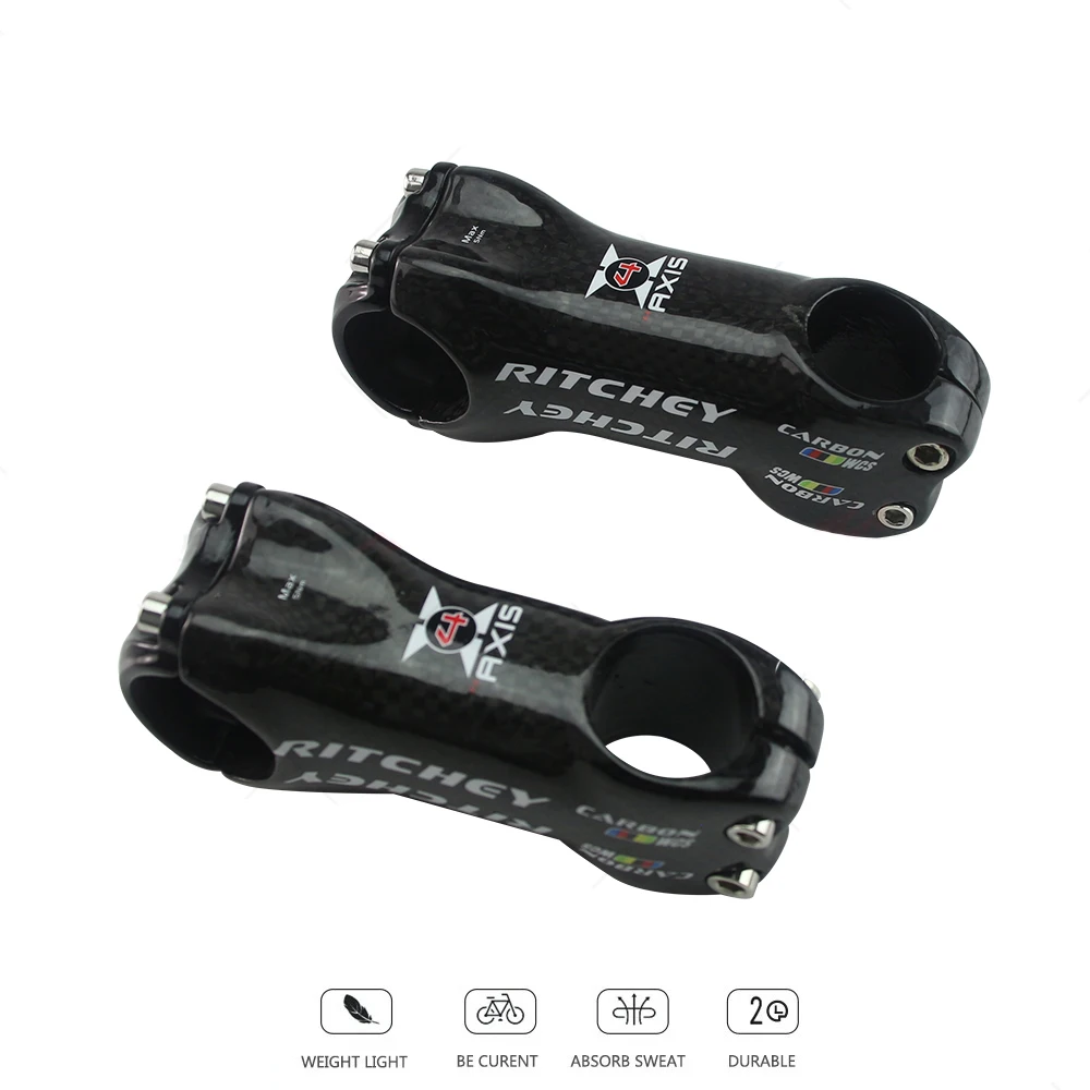 WCS Ultra Light 3K Full Carbon Fiber Bicycle Stem Strong Road/MTB Carbon Stand Stem Bicycle Parts Angle 6/17 60-130mm