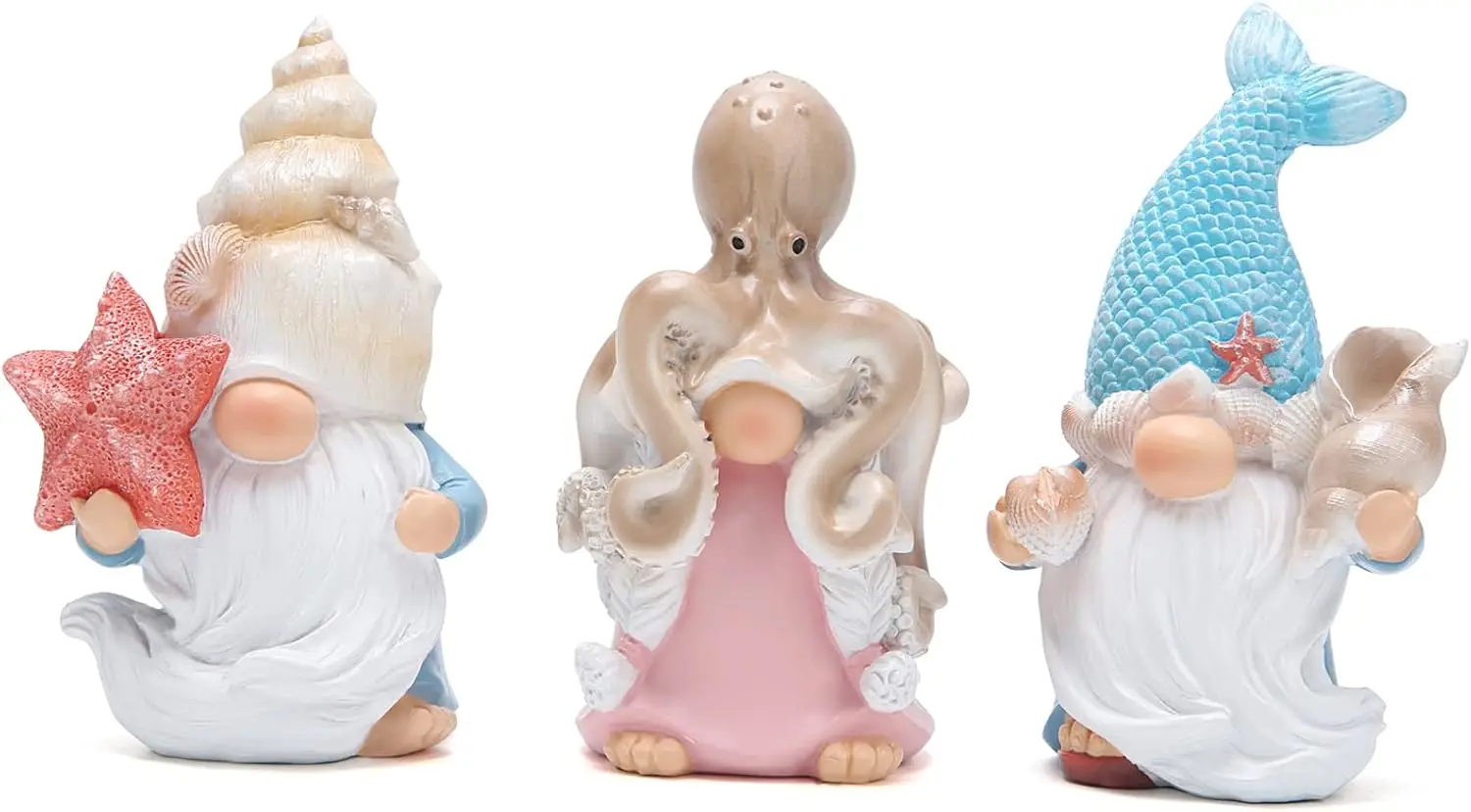 3PCS Summer Gnomes Decor Ocean Animals  Handmade Beach Decor Swedish  Nisse Scandinavian  Elf Decorations