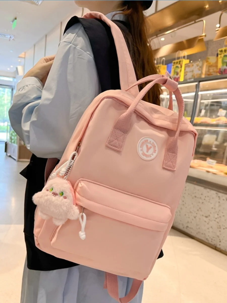 Bapa in nylon versatile per ragazze Studenti delle scuole medie e superiori Sweet College Sle Chiusura con cerniera Spalline morbide