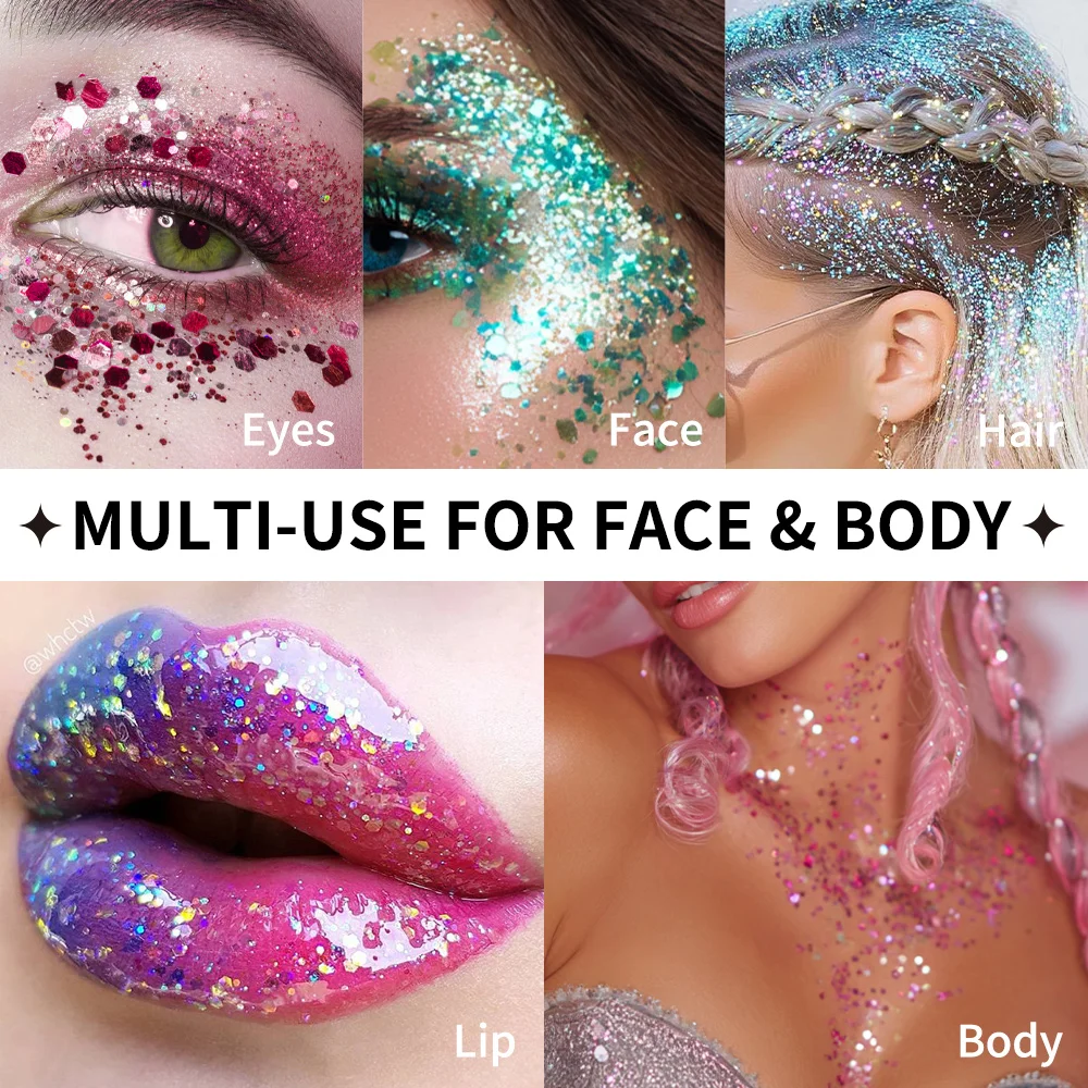 Picture 7: Body Glitter Sequin Stick Rich Sparkling Glitter Long-Lasting Dazzling Gel Texture Waterproof Smudge-Proof Party Stage Makeup