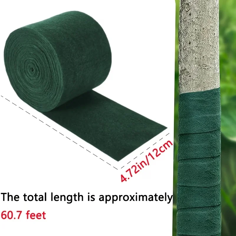 1 Roll Winter Tree Wrapping Tape - Peel & Stick Bark Protector, Suitable for Fruit Trees, Shrubs & Garden Plants | Frost-Proof I