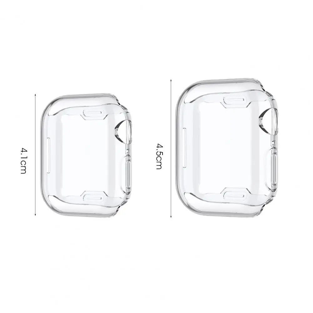 38/40/41mm 42/44/45mm Bumper Protective Case for Apple Watch Series 8 Soft TPU Transparent Watch Protective Case