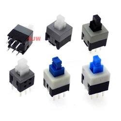 10PCS/LOT 5.8x5.8 7x7 8x8 8.5x8.5mm Self Locking / UNlock Push Tactile Power Micro Switch 6 Pin Button Switches