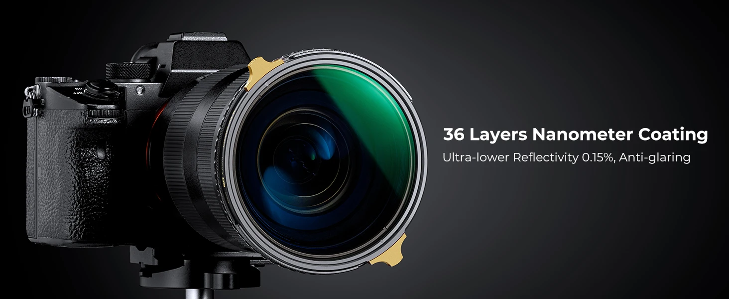 K&F Concept 67 mm ND CPL 2in1 Multifunktionsfilter Variabler ND ND2 ND32 Messingrahmen 77 mm 72 mm 82 mm NANO-X Pro – Detail 4