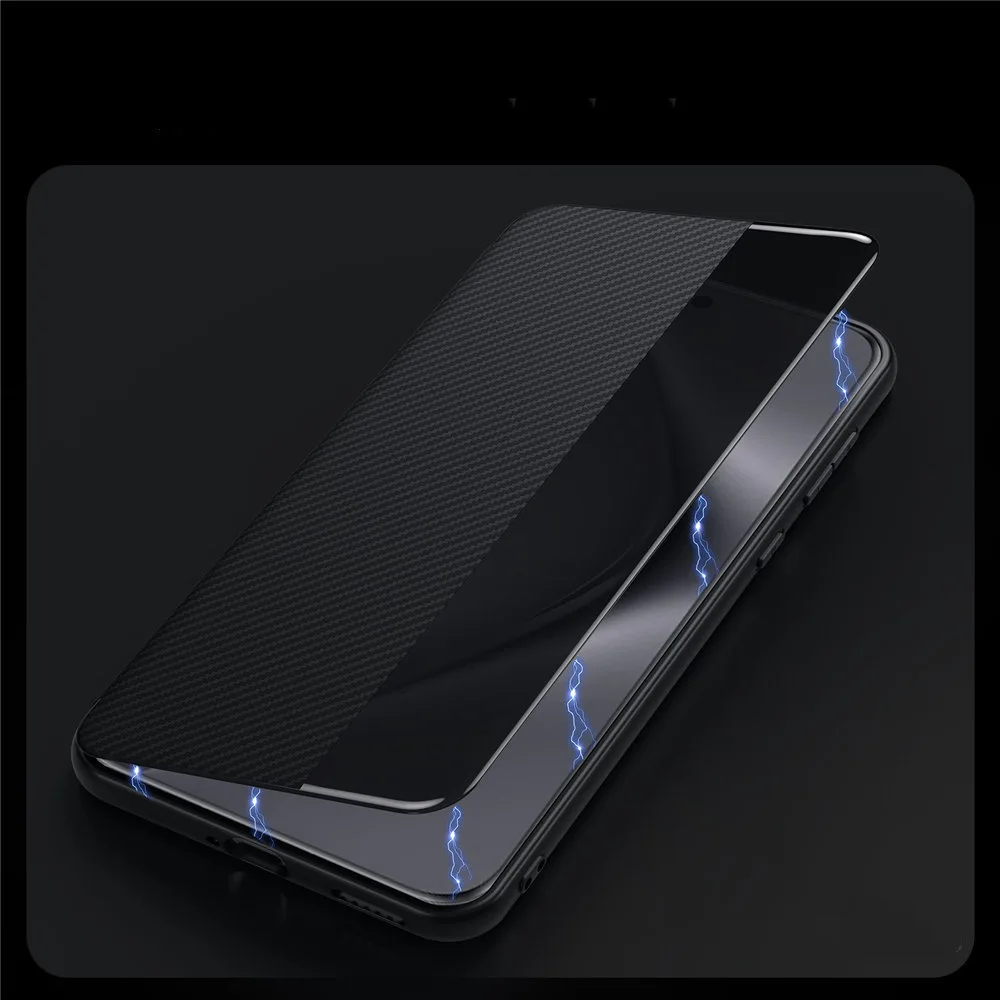 Sulada Slim Aramid Fiber Pattern Leather Magsafe Case For Huawei Pura 70 Pro Ultra Magnetic Hinge Full Cover