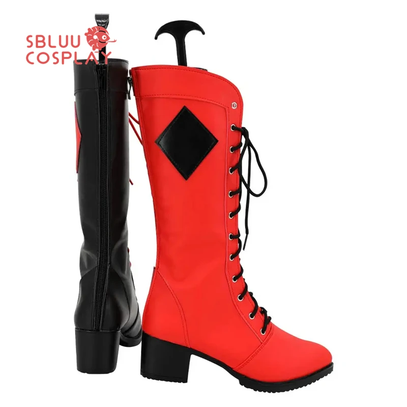 SBluuCosplay Clown Girl Cosplay chaussures Halloween fête événements sur le thème bottes sur mesure