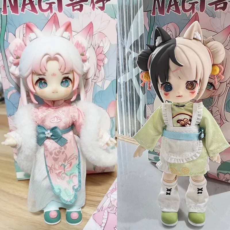 Nagi xiaoyao você série caixa cega kawaii nagi v4 caixa misteriosa kawaii mjd figura de ação móvel saco surpresa coleção brinquedos presentes