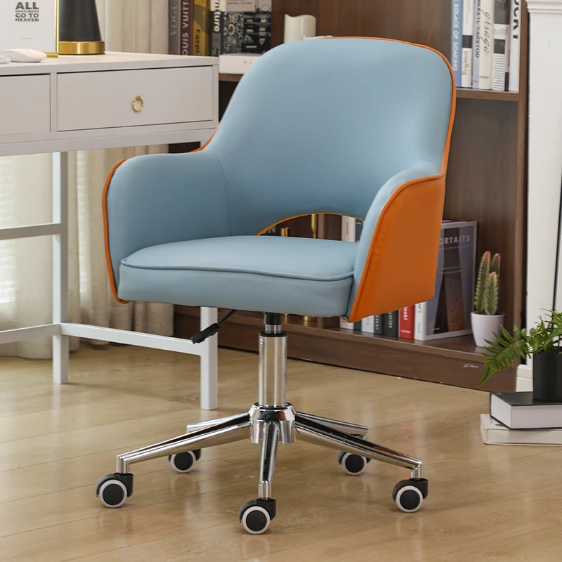 Computer Chair Home Office Lift Study Leather Art Simple Learning Writing Chair Bedroom Comfortable Silla Oficina Furniture