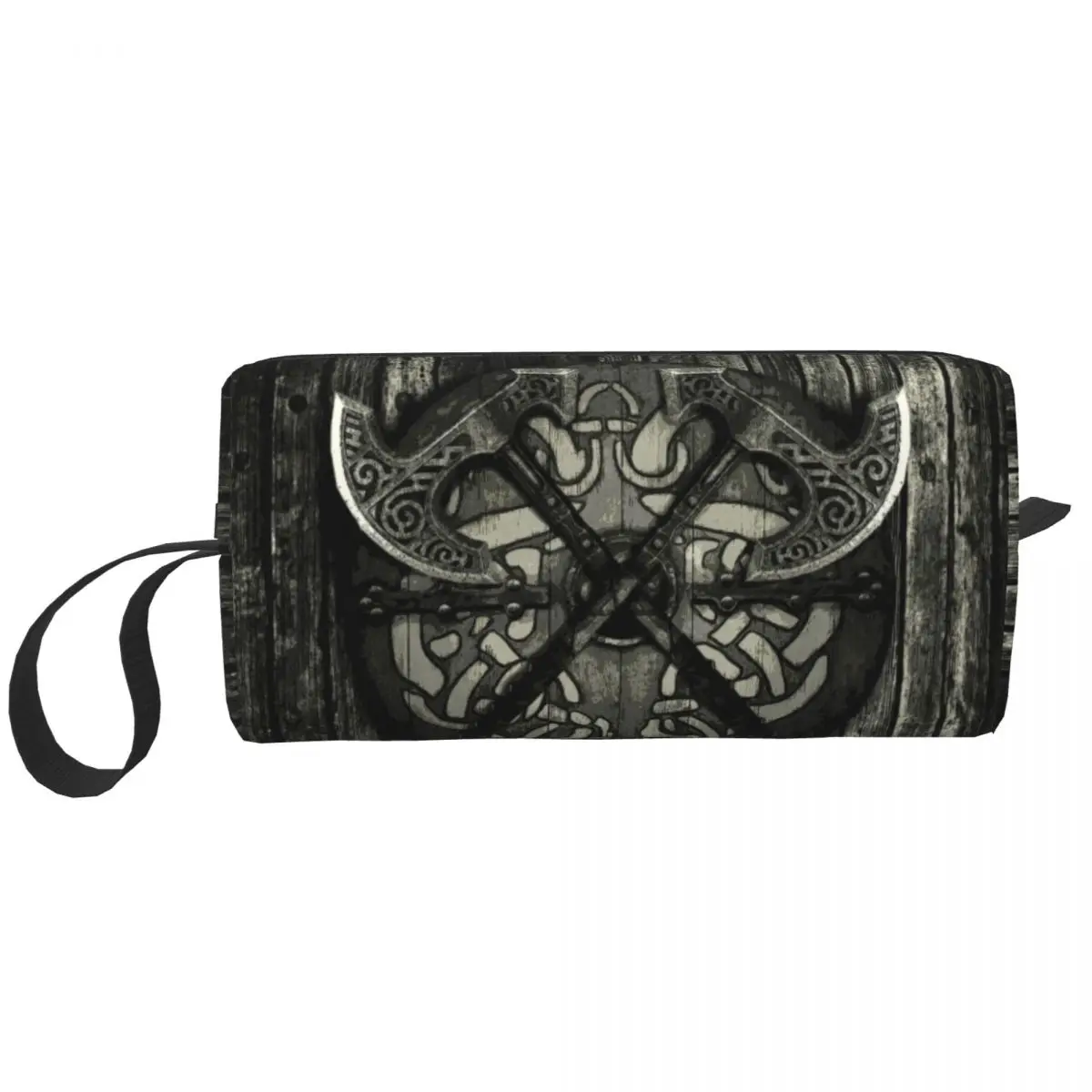 Viking Battle Shield Maquiagem Bag para Mulheres, Organizador de Cosméticos de Viagem, Vikings Valhalla Storage, Sacos De Higiene Pessoal, Moda