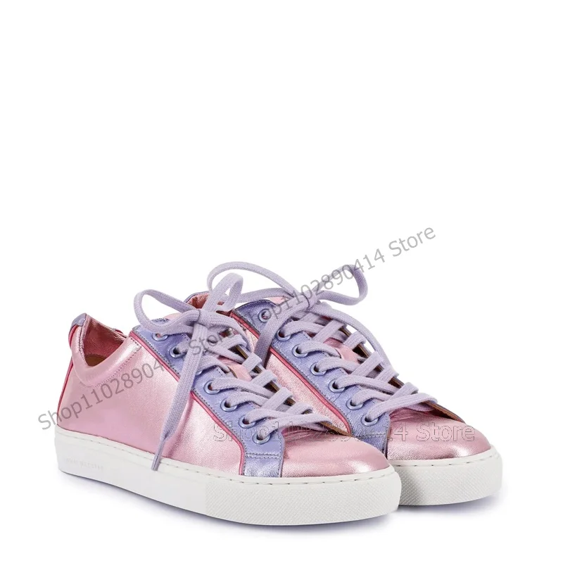 Zapatillas de deporte con diseño de mariposa Para mujer, Zapatos con purpurina dorada rosa, Suela blanca, cordones cruzados, a la moda, Para fiesta al aire libre, 2024