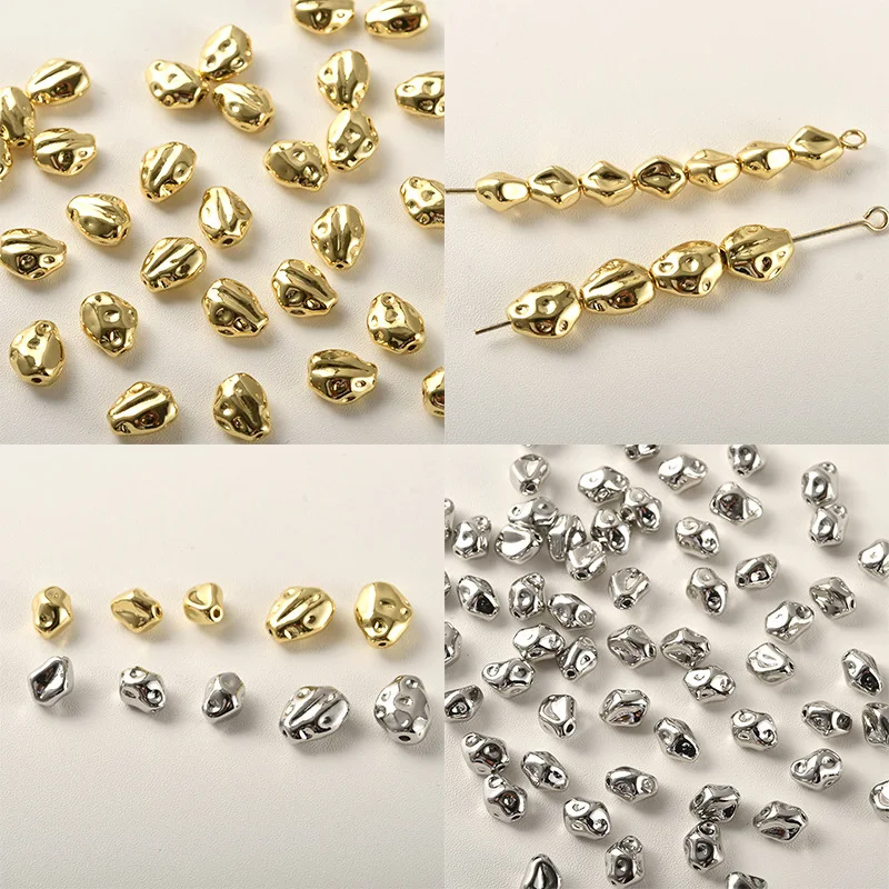 

5 Pieces of Copper Gold-plated Baroque Irregular Spaced Beads Accessories Diy Pearl Bracelet Necklace Jewelry Making Materials