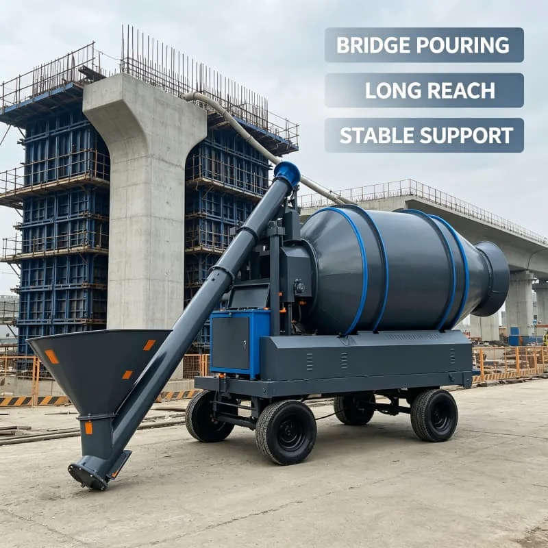 Bucket Elevator Small Concrete Plant 25m³/h Electric Foundation Free For Small Precast Yard Construction Customized